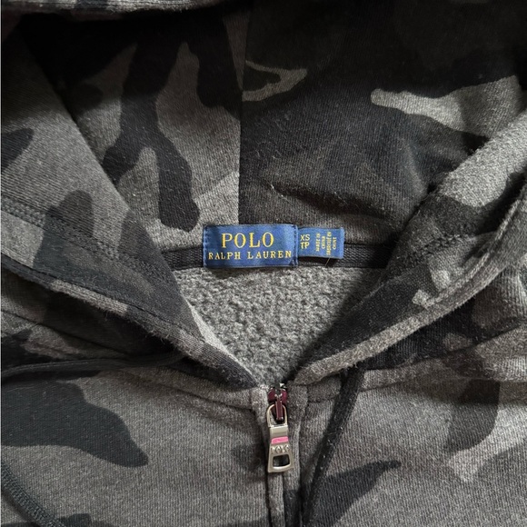 Ralph Lauren Camouflage Hoodie - Black and Gray - Picture 2 of 13